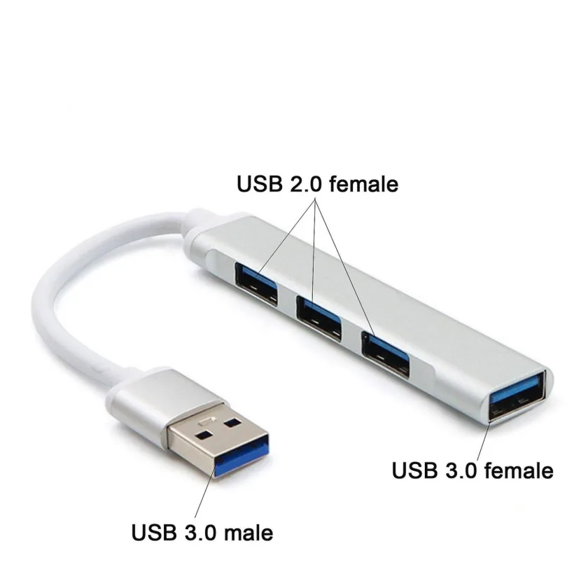ONTEN OTN-5701 USB 3.0 To 4 Ports HUB – Supper Slim – Up to 5Gbps | Gray