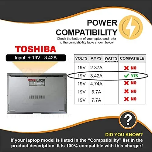 شاحن لاب توب TOSHIBA