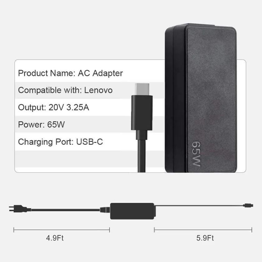 شاحن لاب توب لينوفو Type-c 45W