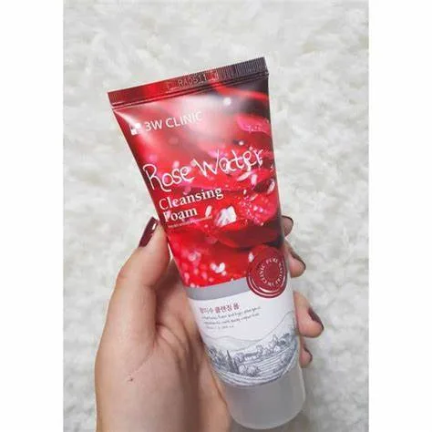 3 دبليو كلينيك غسول ماء الورد الكوري | 3W Clinic Rose Water Cleansing Foam