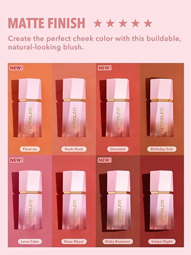 شيجلام بلاشر سائل وملون البشرة- روز ريتشوال | SHEGLAM Rose Ritual - Color Blossom Liquid Blush
