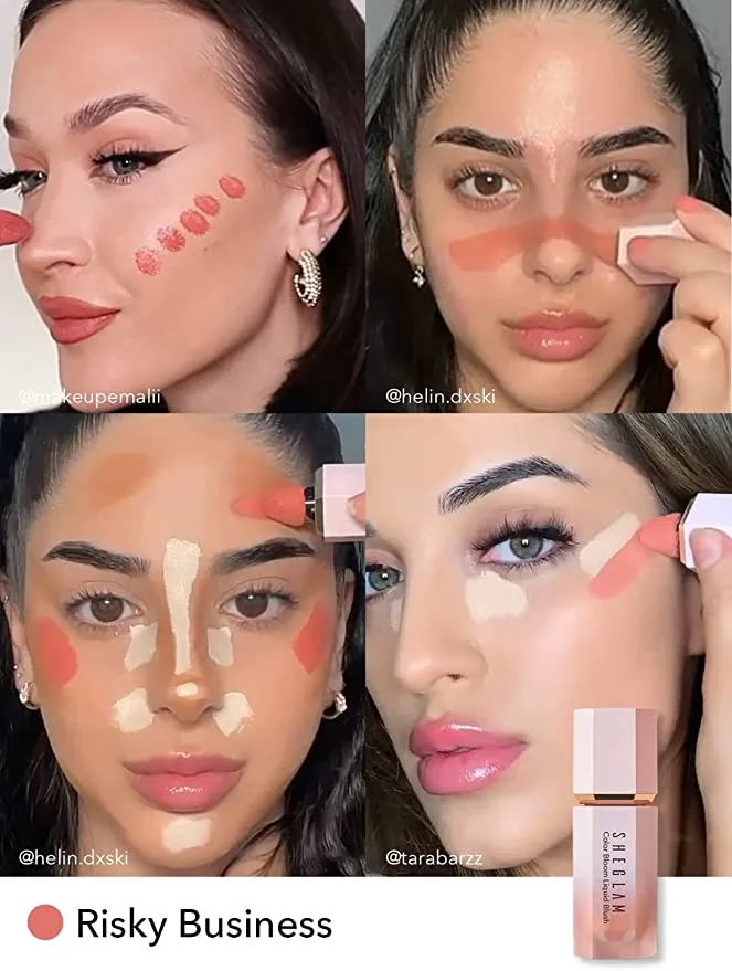 شيجلام بلاشر سائل وملون البشرة- ريسكي بيزنيس  | SHEGLAM Risky Business - Color Blossom Liquid Blush