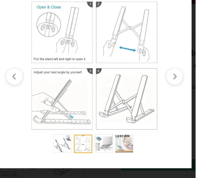 Laptop stand creative folding storage bracket (حامل لاب توب )
