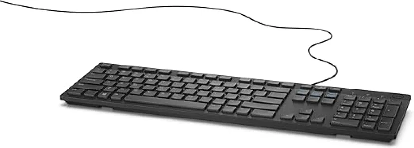 لوحة مفاتيح USB بسلك من dell + hp  - KB216-BK-UK، أسود+معرب ليزر