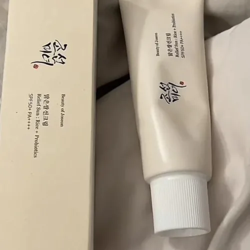 بيوتي اوف جوسون (صن بلوك) كريم واقي شمس بخلاصة الأرز وبروبيوتيك 50مل | BEAUTY OF JOSEON Relief Sun Rice + Probiotics SPF50+ PA++++ - 50ml