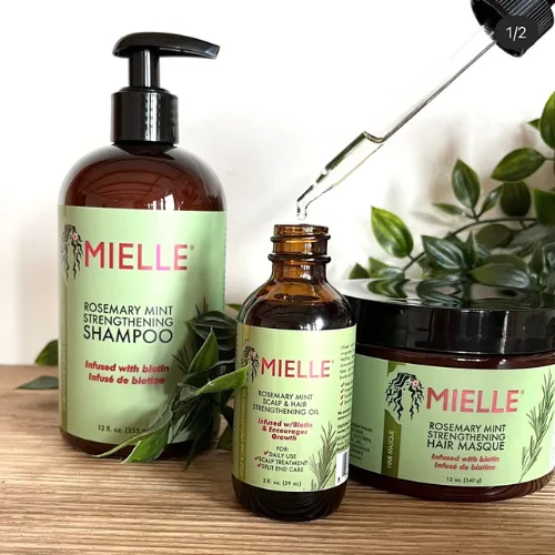 ميلي أورجانيك زيت إكليل الجبل والنعناع لتقوية الفروة والشعر 59مل |  Mielle Organics Rosemary Mint dark Scalp and Hair Strengthening Oil 59ml.