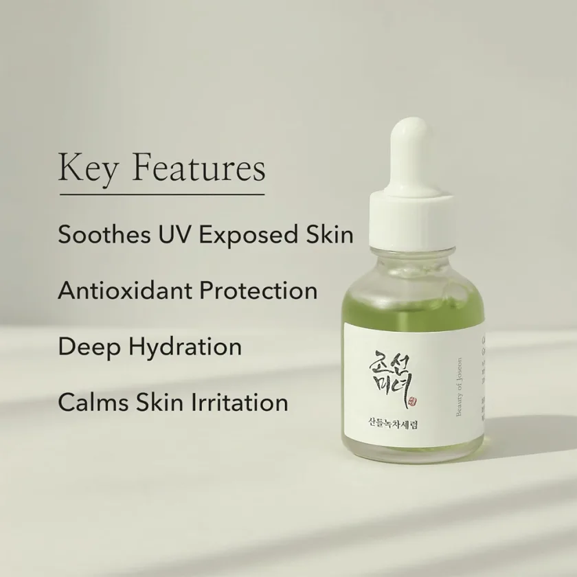 سيروم مهدئ للبشرة بالشاي الأخضر + البانثينول من بيوتي اوف جوسون - 30مل | BEAUTY OF JOSEON Calming Serum Green Tea + Panthenol - 30ml