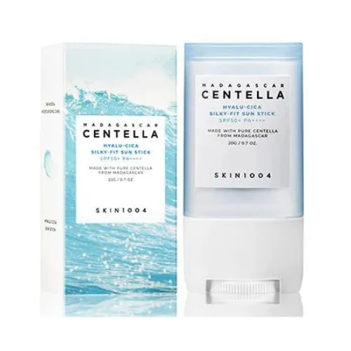 سكين 1004 صن بلوك مدغشقر سينتيلا هيالو-سيكا عصا الشمس الحريرية  20جرام |  Skin1004 Madagascar Centella Hyalu-Cica Silky-Fit Sun Stick, SPF 50+ Pa+,20 g