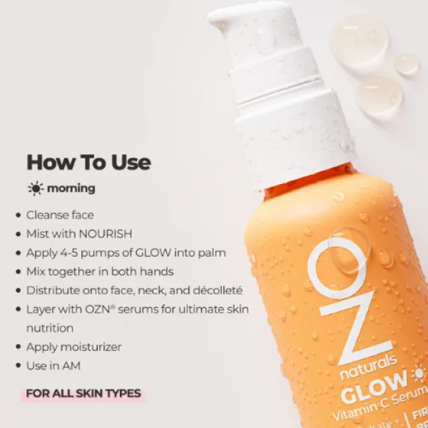 اوز ناتشورال سيروم فيتامين سي للوجه  - 30مل | OZNaturals Vitamin C Facial Serum - 30ml