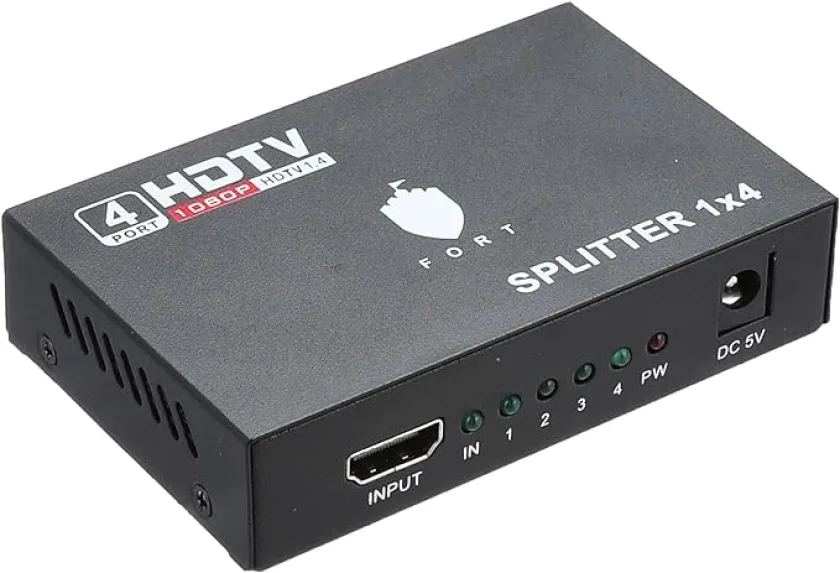 4 Port 1x4 HDMI Splitter Converter Support 3D