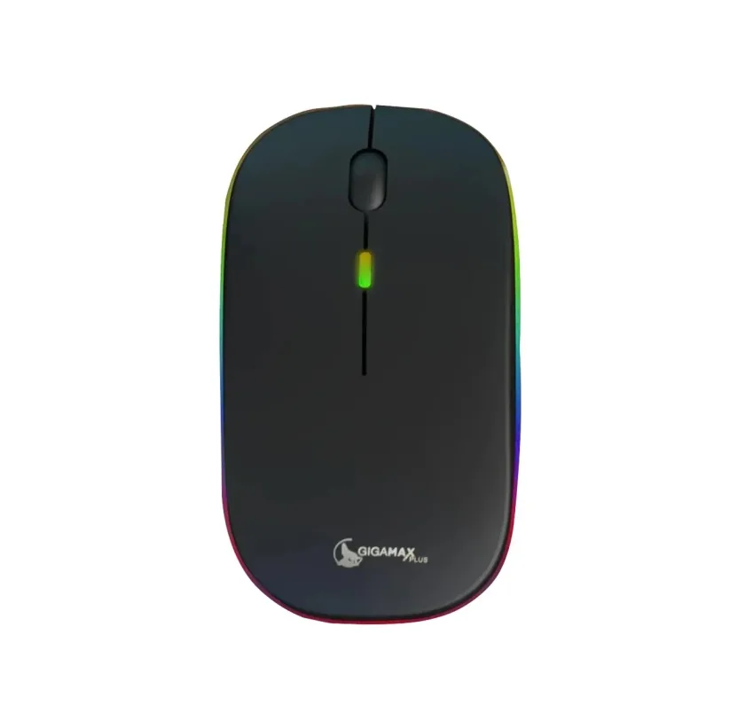 Wireless Mouse Gigamax 2.4GHz, RGB Lights, Black, GM-10