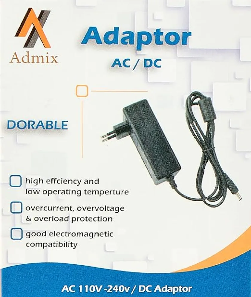 Admix adaptor 5v 1a, 1m - black