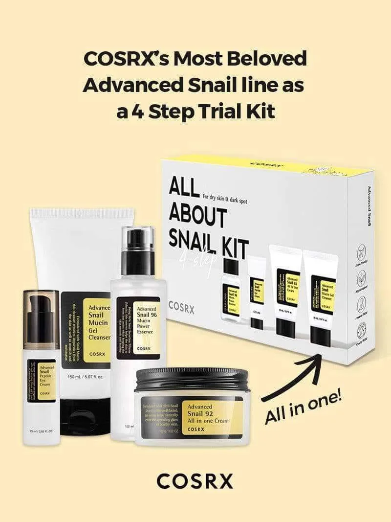 كوزركس مجموعة الحلزون للعناية الكاملة بالبشرة 4 قطع | COSRX All About Snail Kit 4 Step
