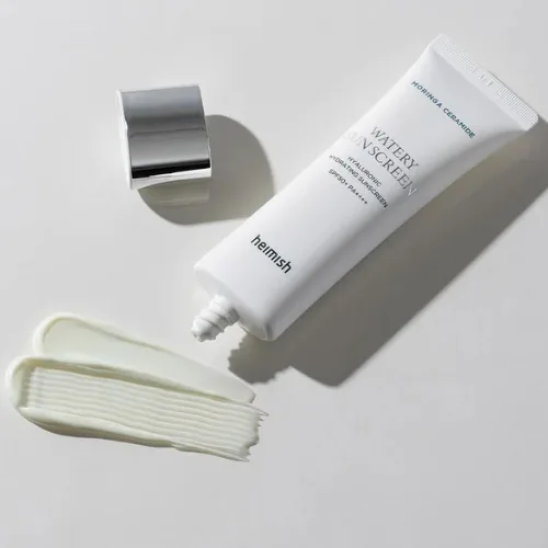 هيميش صن بلوك المورينجا بالسيراميد والكولاجين المخصب 50 مل | heimish moringa ceramide watery sunscreen 50 ML