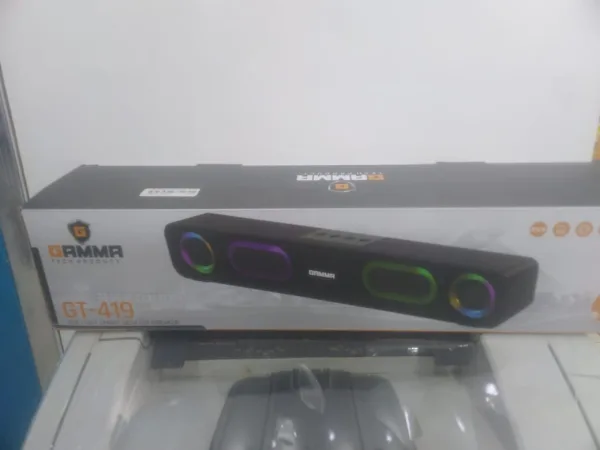 Portable Chargable Bluetooth Sound Bar Speaker RGB Heavy Bass Usb Sd Card Aux GT -419 Black RGB GAMING