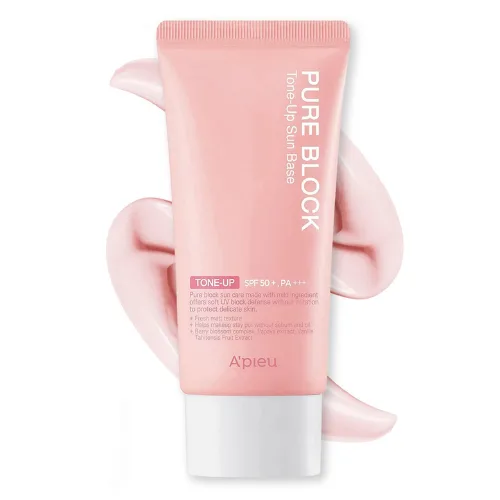 ابيو بيور بلوك واقي من الشمس تون اب صن بيس معامل الحماية من الشمس 50+ PA+++ - 50  ( 50 مل )  | A'PIEU Pure Block Tone Up Sun Base SPF + PA++++ - 50 (50 ml)