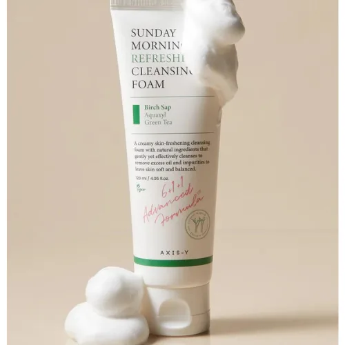 اكسس واي غسول رغوي صن داي مورنينغ لتنظيف عميق وتهدئة البشرة – 120مل  |   Axis Y Sunday Morning Refreshing Cleansing Foam 120ml
