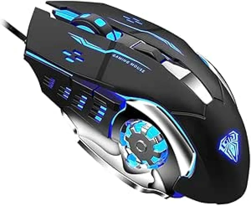 Zero ZR-1900 Wired Gaming Mouse with RGB Lighting Black