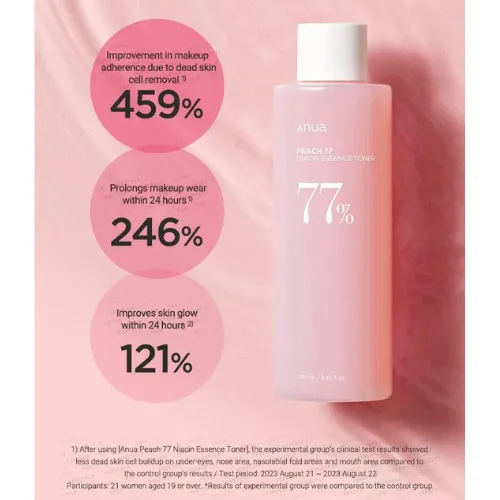 انوا تونر خلاصة النياسين بنسبة 77% بنكهة الخوخ 250 مل  |  Anua Peach 77 Niacin Essence Toner 250 ML