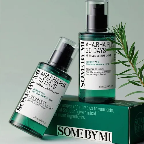 سام باي مي سيروم المعجزة 30 يوم AHA BHA PHA بتركيبة خفيفة لتنقية البشرة 50 مل | SOME BY MI AHA BHA PHA 30 Days Miracle Serum Light 50ml