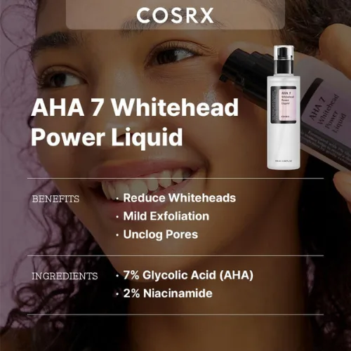 كوزركس تونر مقشر بحمض الألفا هيدروكس AHA 7% لتقشير وتنقية البشرة 100 مل | COSRX AHA 7 Whitehead Power Liquid 100ml