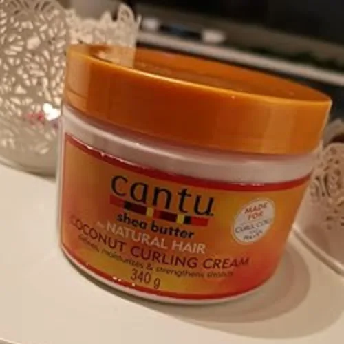 كانتو كريم لتجعيد الشعر بزبدة الشيا وجوز الهند - 340 جرام  |  Cantu Curling Cream With Shea Butter & Coconut cream - 340g