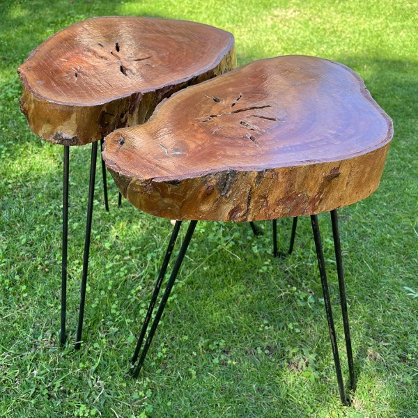 Red Side Table from Kaffour Wood
