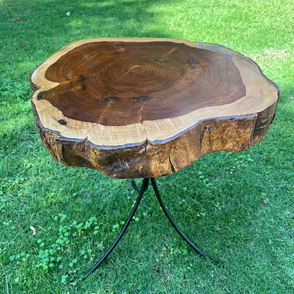 Brown Side Table from Sarsoaa Wood