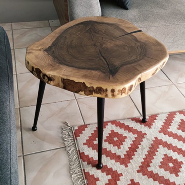 Brown Side Table from Acacia Wood