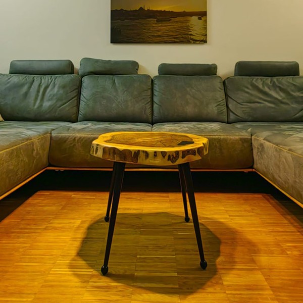 Brown Side Table from Acacia Wood