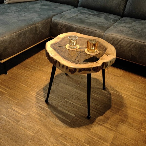 Brown Side Table from Acacia Wood