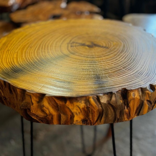 Light Brown Side Table from Berry Wood