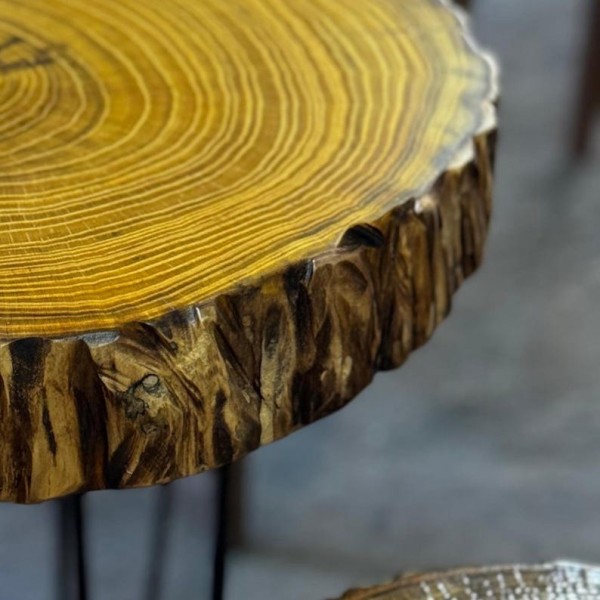 Light Brown Side Table from Berry Wood