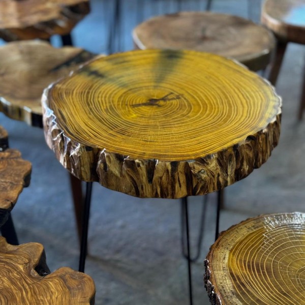 Light Brown Side Table from Berry Wood