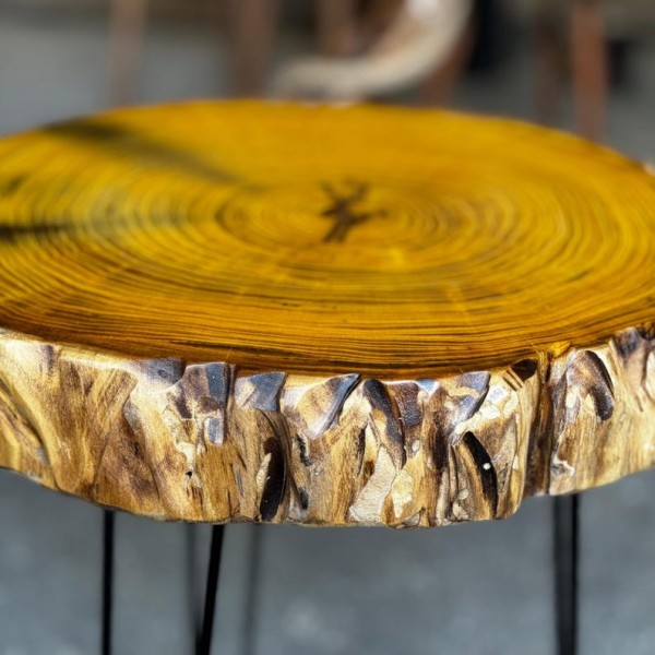 Light Brown Side Table from Berry Wood