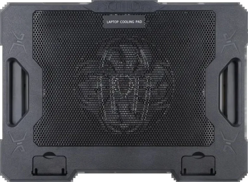 Gamma GT-89 Laptop Cooling Fan, 2Fan, Supports Up to 17 Inch Laptop, LED Light, Black,