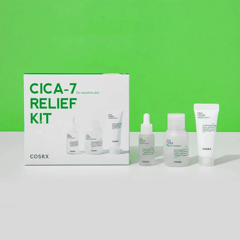 مجموعة كوزركس سيسا 7 ريليف للعناية وتهدئة البشرة الحساسة | COSRX Cica-7 Relief Kit