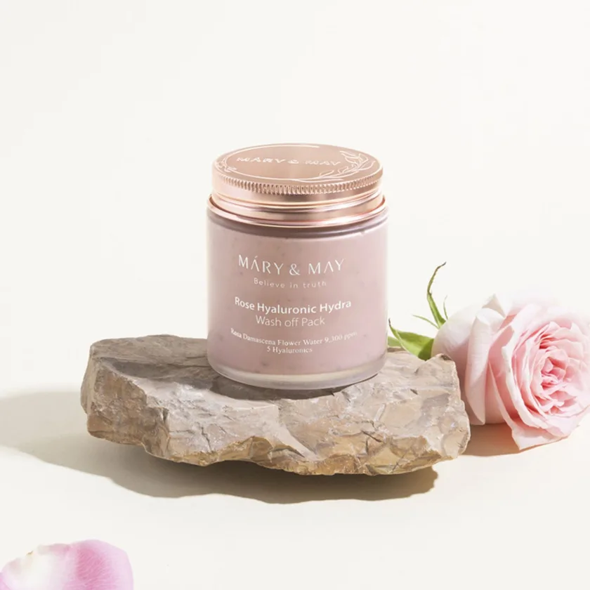 ماري آند ماي روز هايالرونيك هايدرا واش أوف باك 125جرام | Mary & May Rose Hyaluronic Hydra Wash Off Pack 125gm