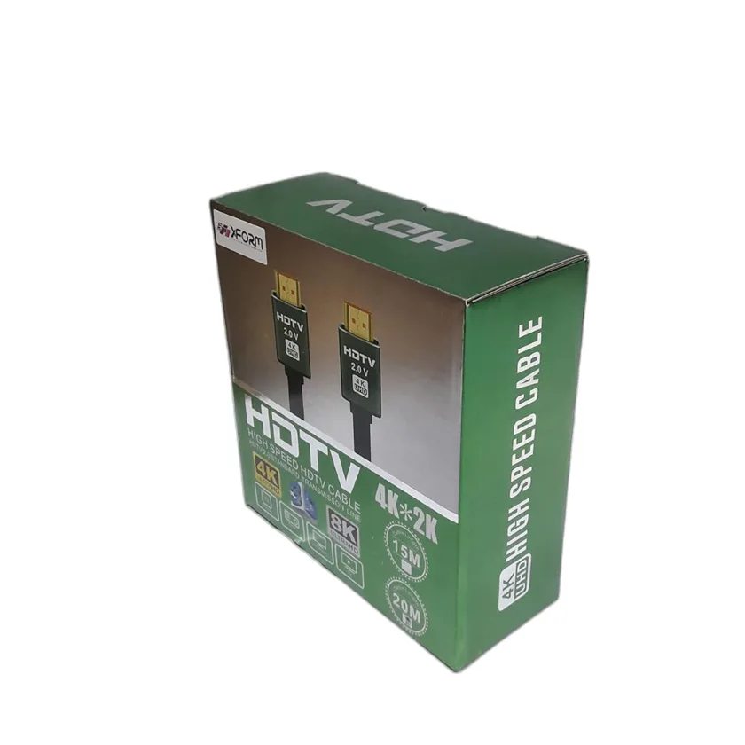 اكس فورم كيبل HDMI 2.0 فولت 4K-8K - 20 متر - القطر الخارجي 8.0 ملم 19+1 CCS يدعم 3D 1080P 4K*2K صندوق ملون التعبئة لتلفزيون