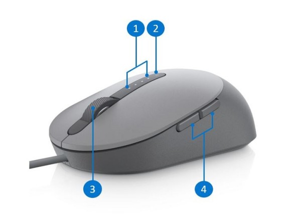 Dell Laser Wired Mouse 5 click