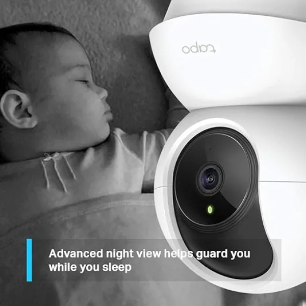 Tapo c200 360-degree smart wi-fi pan and tilt camera, 1080 p - white