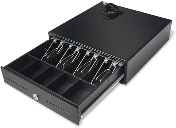 POS Cash Register Drawer with Removable Tray - RJ11 Cable Included Keys
