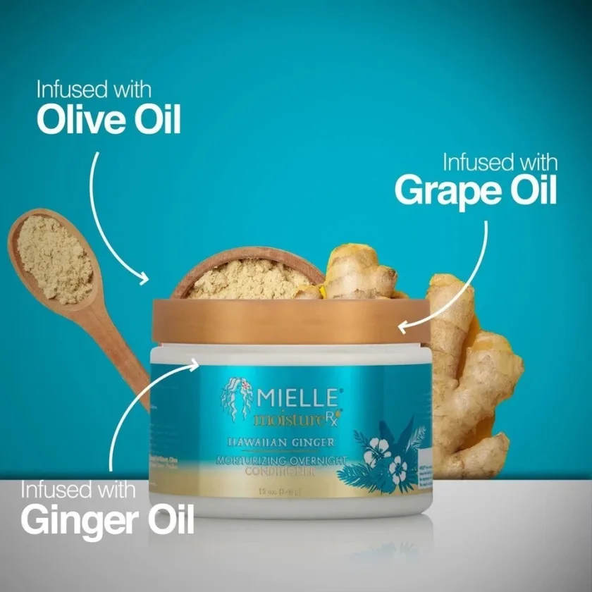 ميلي مويستشر آر إكس بلسم هاواي الزنجبيل المرطب الليلي 340جم | Mielle Moisture RX Hawaiian Ginger Moisturizing Overnight Conditioner 340g