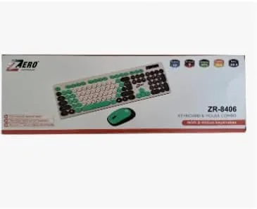 Zero ZR-8406 Wireless Keyboard and Mouse Black