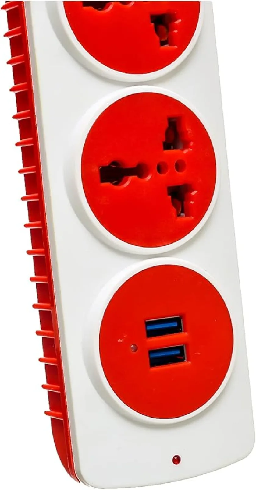 power strip 4 triple output 3 m 220v-white*red