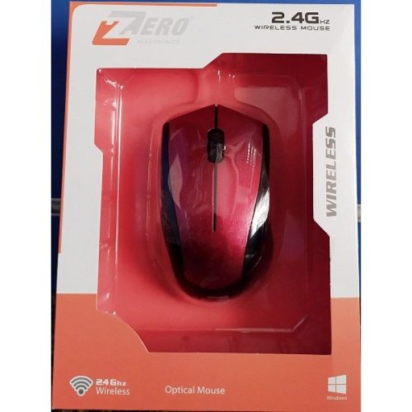 ZERO ZR-1200 Wireless Mouse - Dark Red