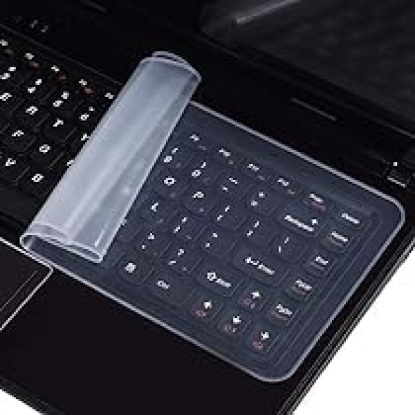 AE LTD Laptop Keyboard Cover, Clear Silicone Skin Protector, Fingerprint & Dust Resistant