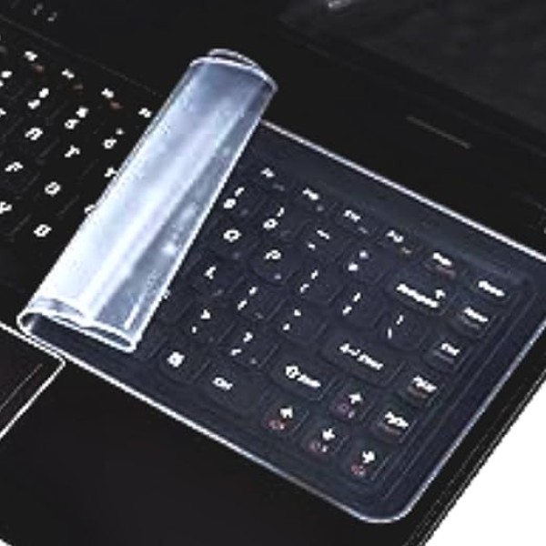 AE LTD Laptop Keyboard Cover, Clear Silicone Skin Protector, Fingerprint & Dust Resistant