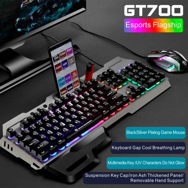 SPACE WARSHIP - GK70 - Ergonomic Gaming Keyboard with RGB Lighting - Black