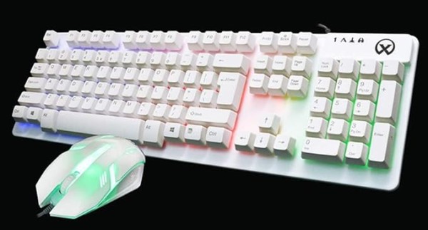Suspension Backlight Mechanical Feel Computer Wired Light Gaming Mouse and Keyboard Set